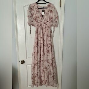 NWT Floral Maxi Dress in Blush Pink
